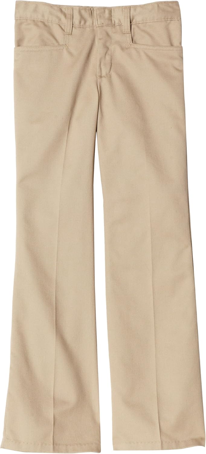 Dickies Girls 7 RegStretch Flare Pants Khaki School