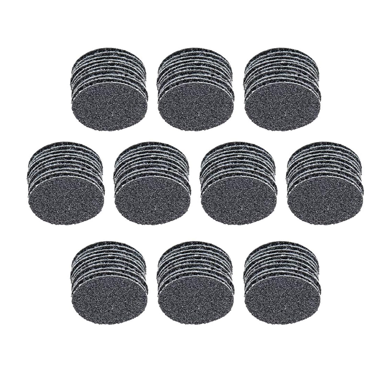 TA-VIGOR 100Pcs 25mm Wet and Dry Sanding Discs, 60 Grit 1 Inch Hook and Loop Sandpaper Electrostatic Sand Planting Silicon Carbide Sanding Discs — image 1