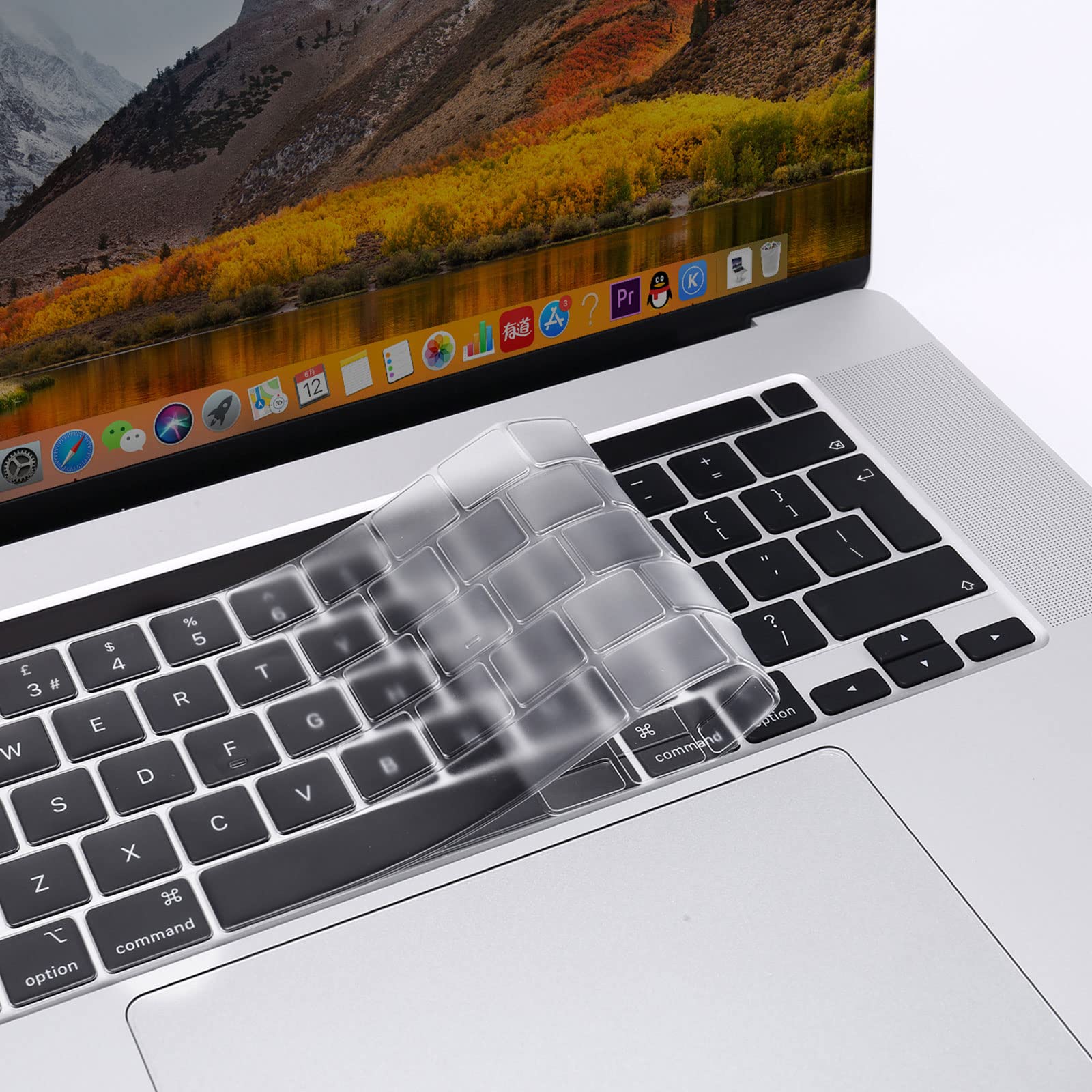 MOSISO Ultra Thin TPU Keyboard Cover Compatible with MacBook Pro 13 inch 2025-2020 M2 M1 A2338 A2289 A2251 & Pro 16 inch A2141 Retina Touch ID 2020 2019, Soft Skin Protector, Transparent