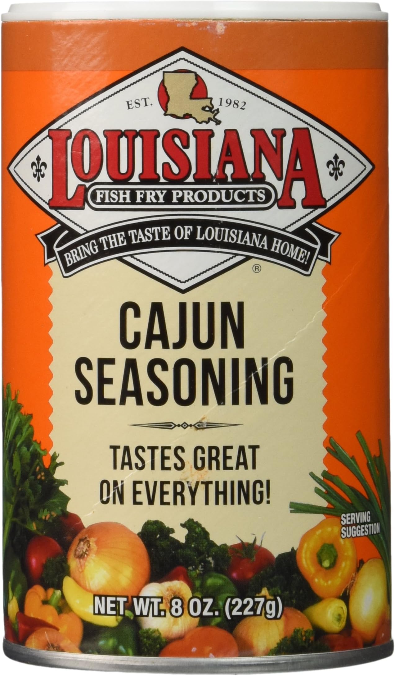 Louisiana Fish Fry Products Cajun Seasoning 227g Tub