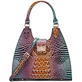 Makcr Joacbv Ladies Tote Leather Bags for Women Crocodile Embossed Zipper Satchel Purse Classy Compartments Crossbody bag