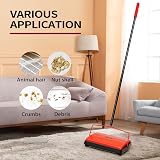 JEHONN Carpet Floor Sweeper Manual with Horsehair Red view 4