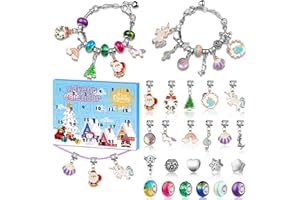 KOLBRIGHT Girls Advent Calendar 2024, Charm Bracelets Making Kit for Kids Christmas Countdown Calendars 24 Days Xmas Jewelry Making Kit for Girls 6-7, Teens Teenagers Girl 8-12 & Women Arts and Crafts Gift Toys