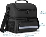 CURMIO Double Layer Medicine Storage Bag Family First Aid Organizer Black view 6