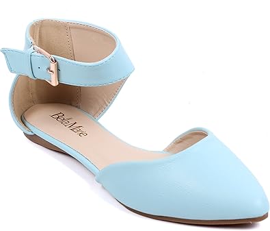 ankle strap flats amazon