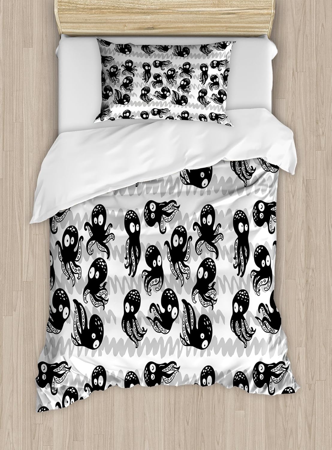 Best A Black And White Zig Zag Bedding Set