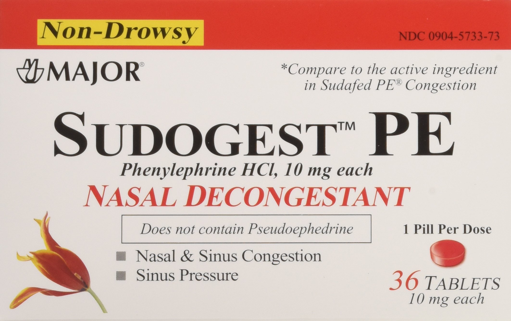 Sudogest PE Generic for Sudafed PE Nasal Decongestant Phenylephrine HCl