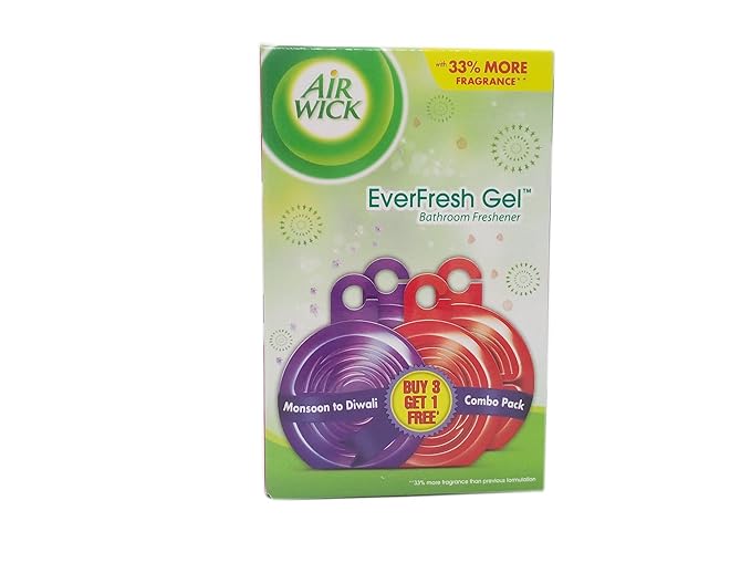 Air Wick Everfresh Gel Bathroom Freshener, 4x50g Carton Amazon.in