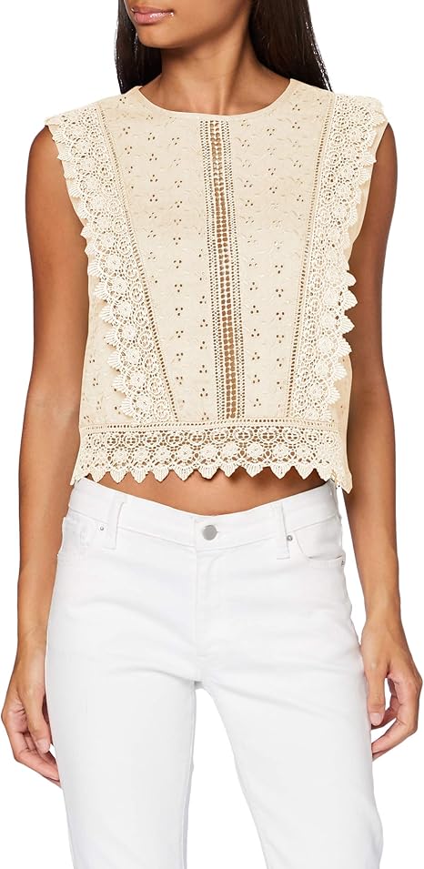 only damen crochet blouse top noos weiss