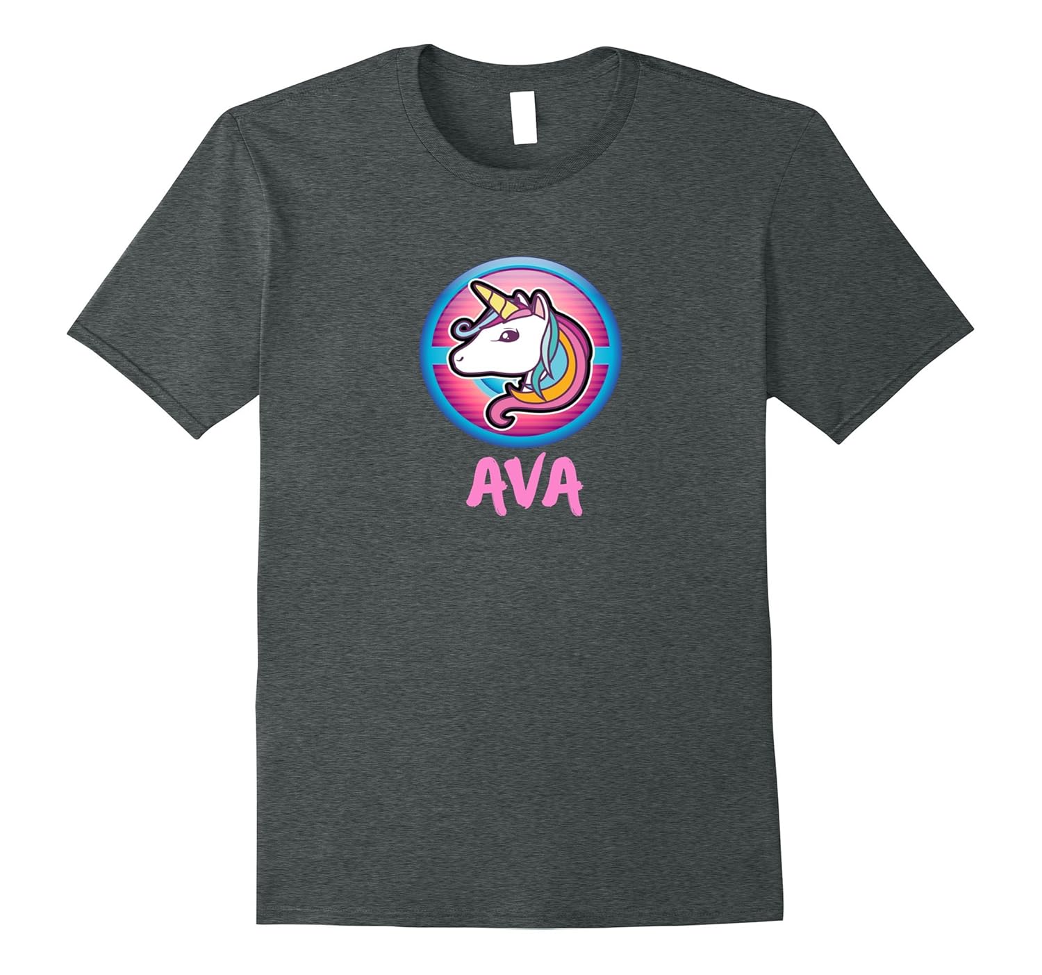 Ava Unicorn Personalized Novelty Apparel T Shirt-ANZ