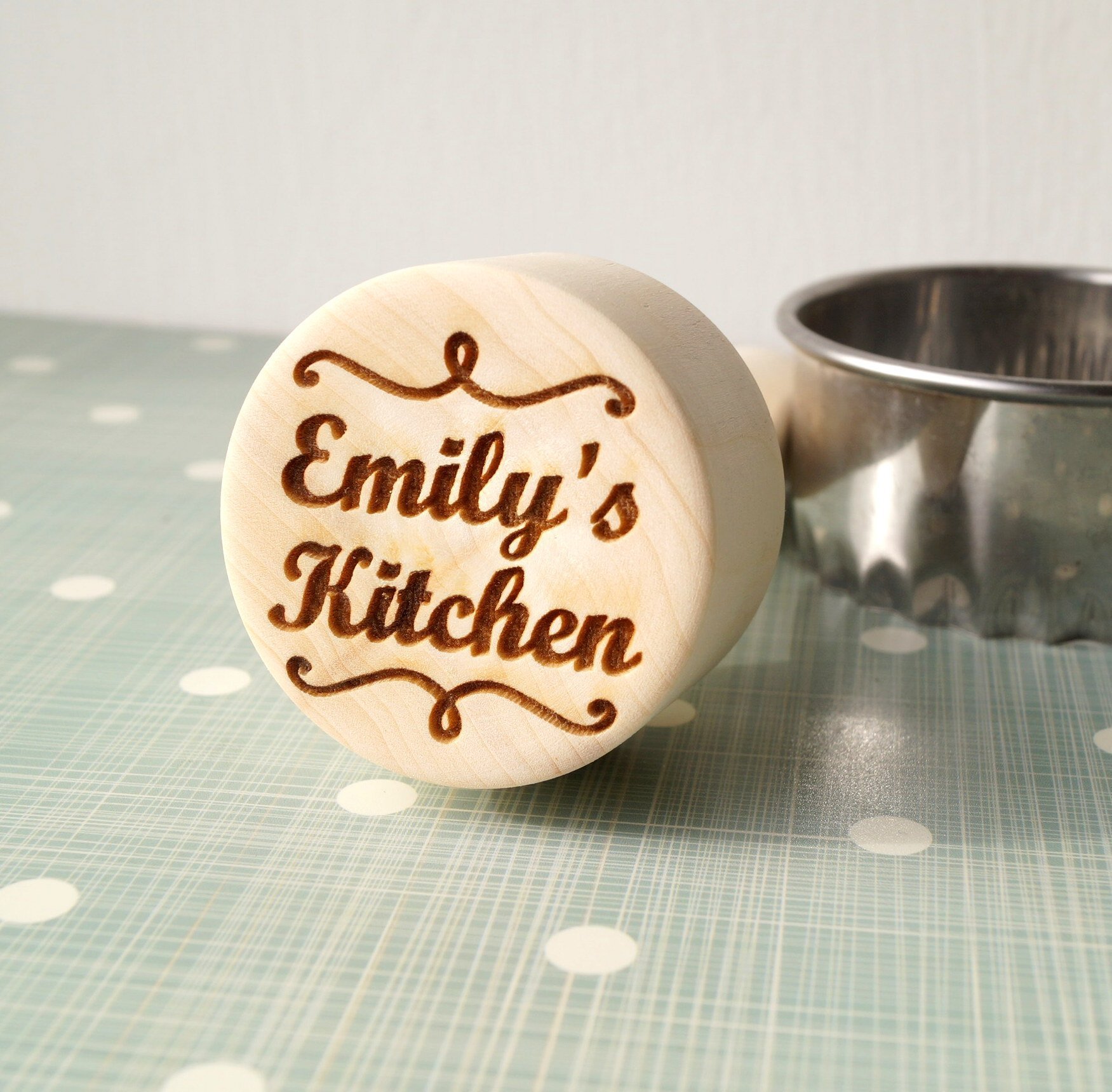 Personalized embossing cookie stamp, embossing rolling pin alternative, cookie decorating stamp, wooden kitchen stamp 1 Personalized embossing cookie stamp, embossing rolling pin alternative, cookie decorating stamp, wooden kitchen stamp