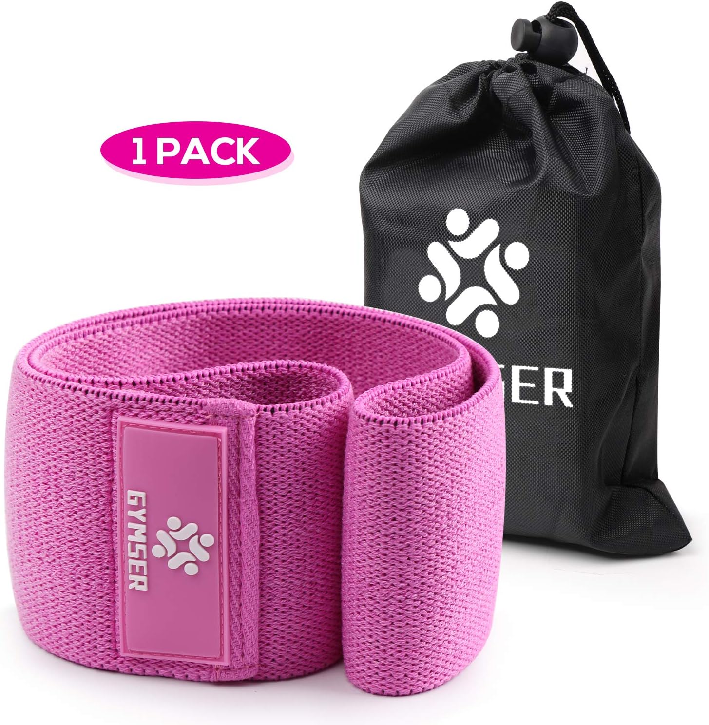 GYMSER Resistance Exercise Bands for Legs and Butt,Hip Booty Workout Bands Loop Bands for Physical Therapy Glute or Squat Workout Wide Bands Stretching Gym Bands (2019 Upgrade) …