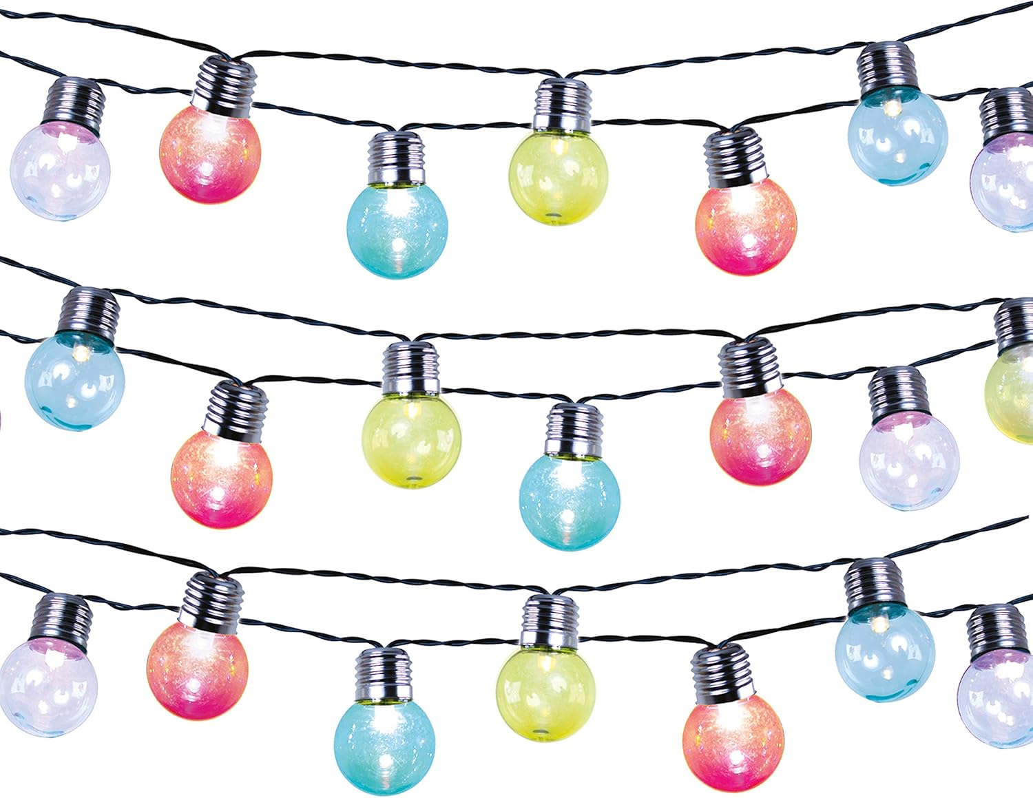 GardenKraft 50 LED Festoon String Lights Outdoor/Mains Powered LEDs/Gardens, Patios, Gazebos, Pubs - Image 4