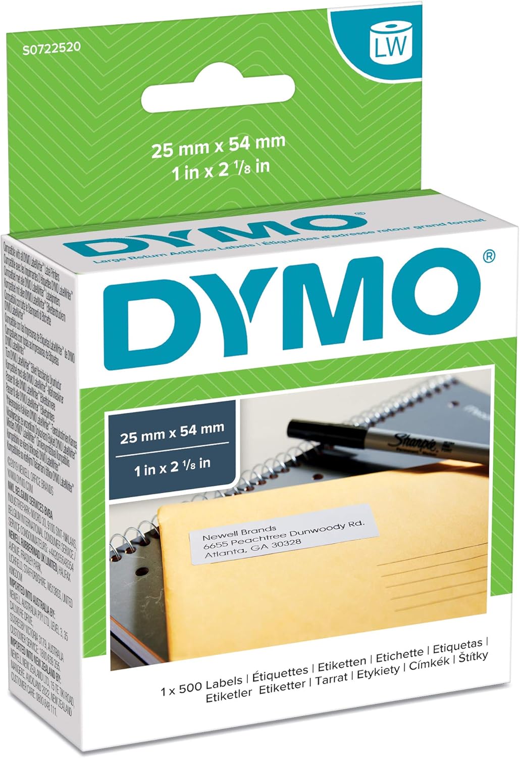 Dymo 19 mm x 51 mm LW MultiPurpose/Return Address Labels