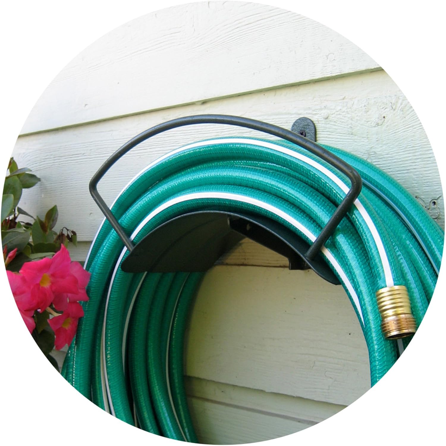 Yard Butler Deluxe Heavy Duty Wall Mount Hose Hanger Easily Holds 100’ Of 5/8’ Hose Solid Steel Extra Bracing And Patented Design In NEW COLORS and DECORATIVE DESIGNS IHCWM-1 Textured Forest Green : Garden Hose Parts : Garden & Outdoor