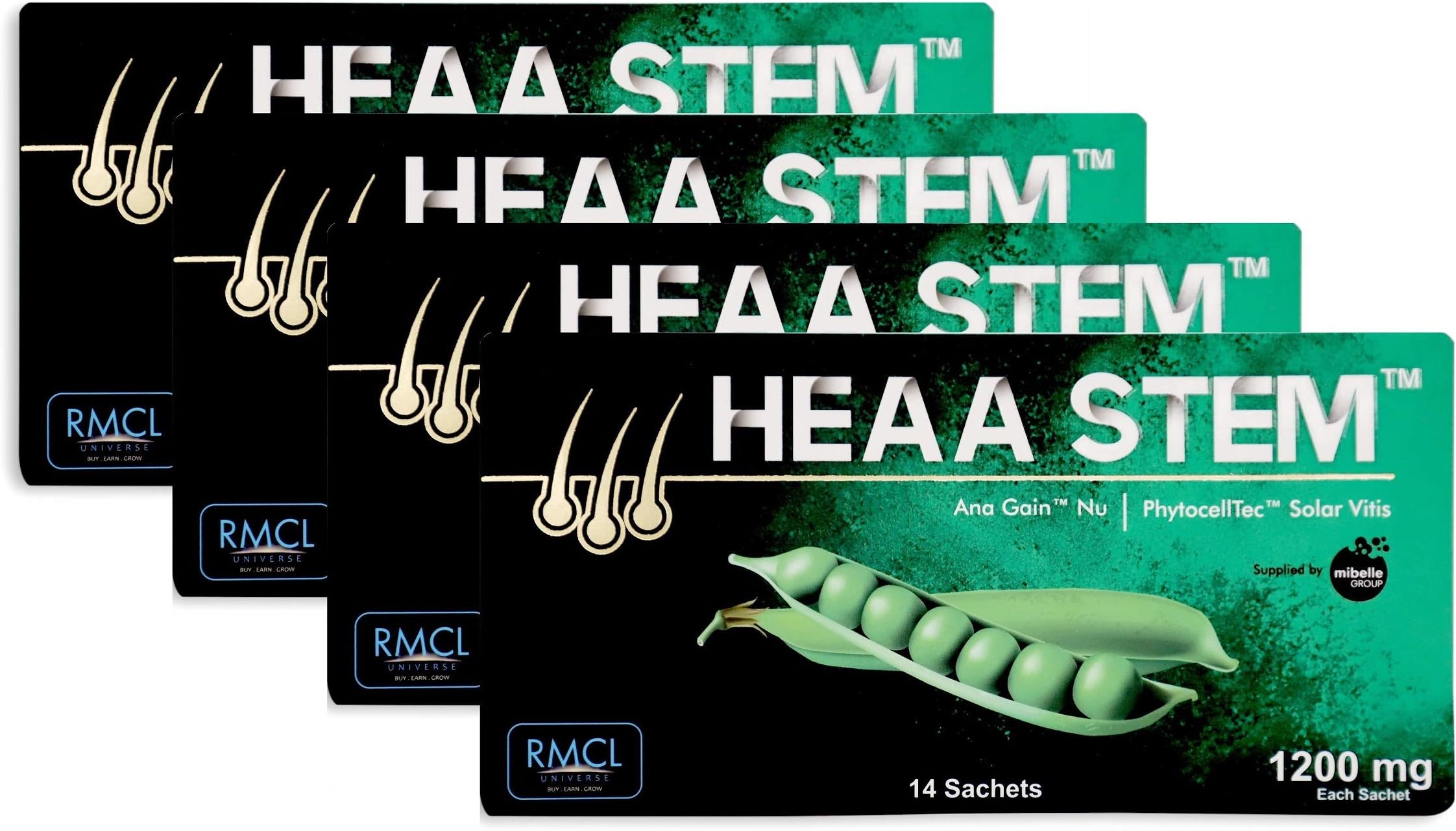 RMCL Heaa (1200 mg) - Helps to Control Hair Damage (Pack of 4, 56 Sachets)
