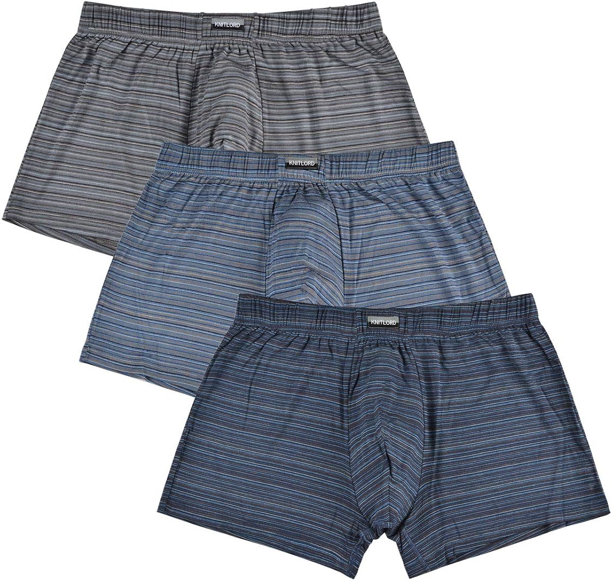 Men's Luxury Bamboo Boxer Underwear Ultra Soft and Breathable Stripes