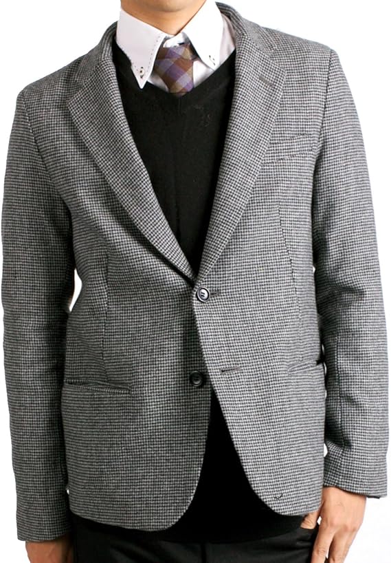 Amazon アズスーパーソニック テーラードジャケット ツイード 千鳥格子 メンズ コート ジャケット 通販