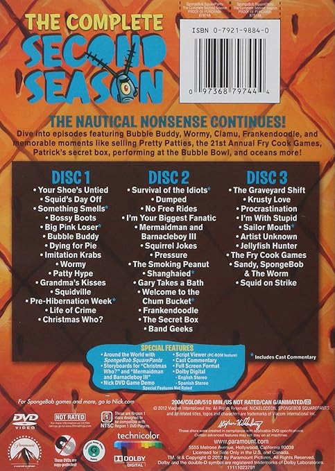 Amazon Com Spongebob Squarepants The Complete 2nd Season Tom Kenny Clancy Brown Rodger Bumpass Bill Fagerbakke Dee Bradley Baker Mr Lawrence Jill Talley Carolyn Lawrence Mary Jo Catlett Sirena Irwin Lori Alan Amazon Com Spongebob Squarepants The Complete 2nd Season Tom Kenny Clancy Brown Rodger Bumpass Bill Fagerbakke Dee Bradley Baker Mr Lawrence Jill Talley Carolyn Lawrence Mary Jo Catlett Sirena Irwin Lori Alan