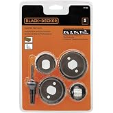 BLACK+DECKER Hole Saw Kit, Assorted, 5-Piece (71-120)