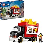 LEGO City Fries Food Truck Building Toy for Kids - Pretend Play Truck Toy for Boys & Girls, Ages 5+ - Mobile Restaurant Playset W/2 Minifigures & Detachable Kiosk - Gift Idea for Birthdays - 60488