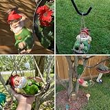 TERESA'S COLLECTIONS Garden Ornaments Outdoor Gnome Hanging 18.3cm Green view 6