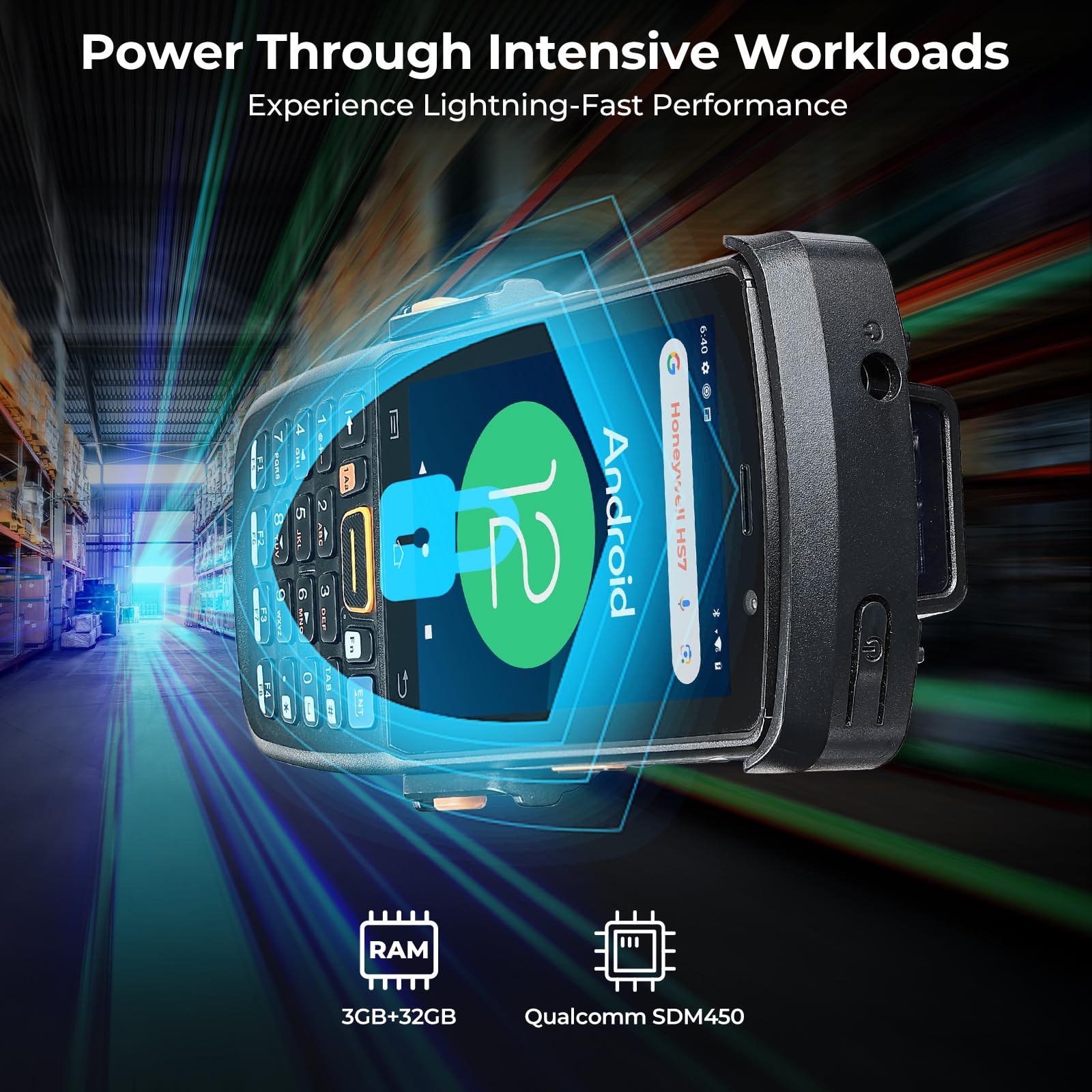 MUNBYN Android Barcode Scanner 082Pro, Android 12 PDA, Equipped with Honeywell HS7 Bar Code Scan Engine, IP67 Handheld Mobile Computer for Inventory Tracking, Warehouse, Logistics 2025