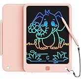 LCD Writing Tablet 10 Inch, Colorful Electronic Doodle Board Drawing Tablet, Memo Board, Drawing Pads with Lanyard, Travel Ed