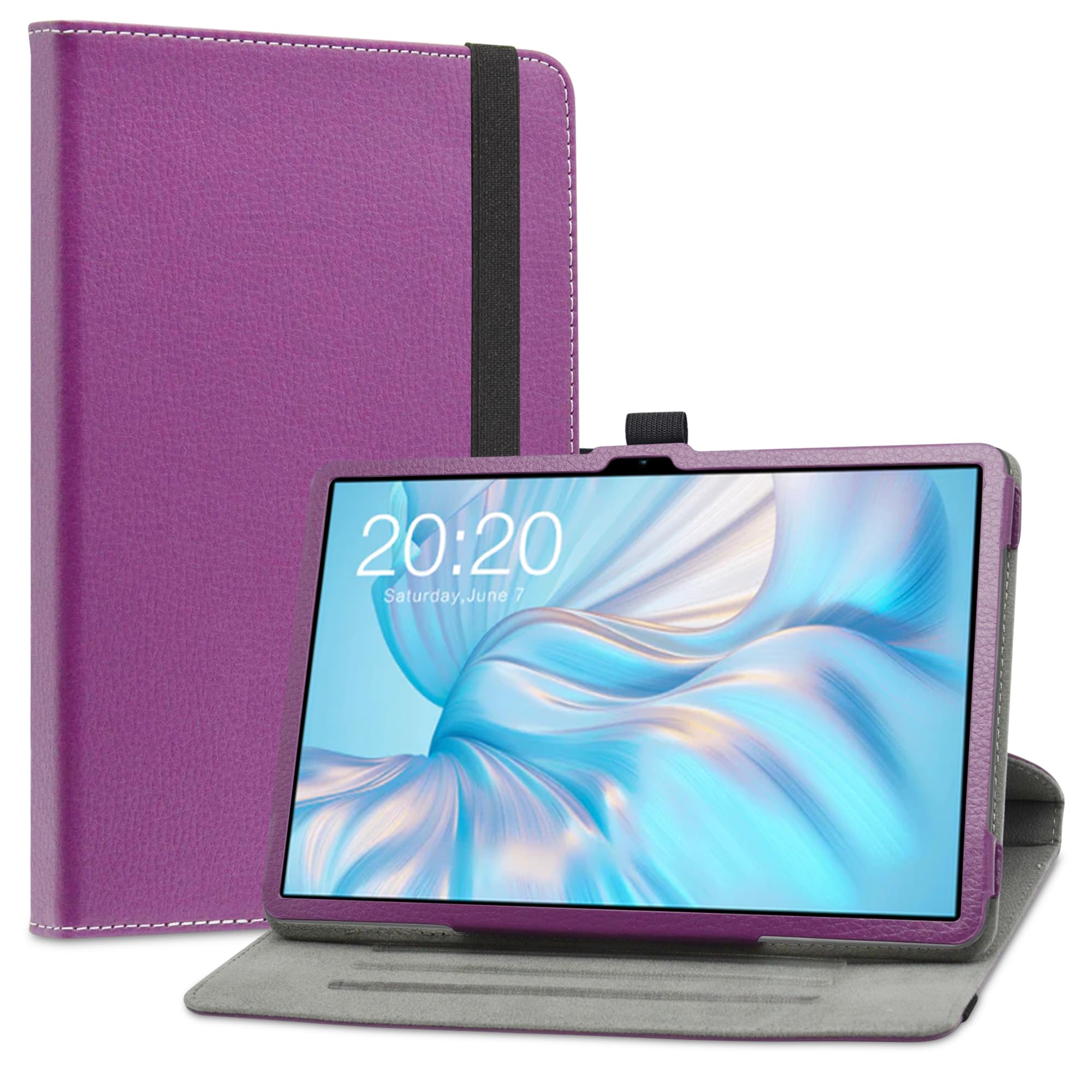 LiuShan Rotating Case for Teclast M50 Pro Tablet,360 Degree Rotation Stand PU With Cute Pattern Cover for Teclast M50 Pro/TECLAST M50/TECLAST M50HD 10.1" Android Tablet,Purple