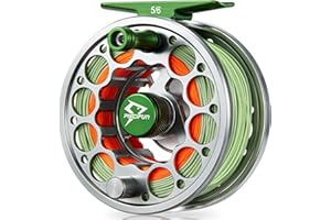 Piscifun Sword Fly Fishing Reel with CNC Machined Aluminum Alloy Housing, 3/4, 5/6, 7/8, 9/10 Weights (Black, Gunmetal, Pink, Space Gray)