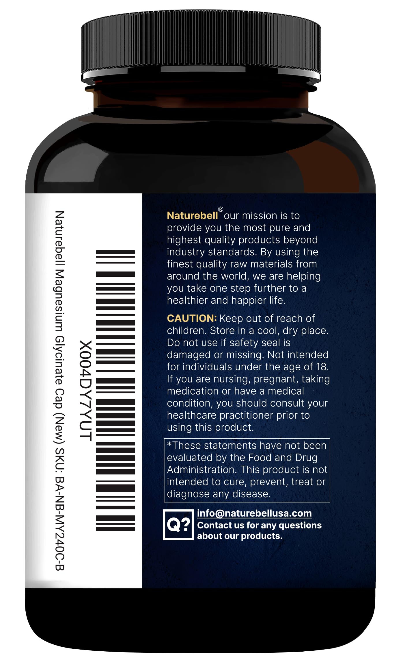 Pure Magnesium Glycinate 500mg with Fat Soluble Vitamin C, 240 Veggie Capsules | Supplement for Sleep, Heart & Muscle Support* – 100% Chelated & Purified – 3rd Party Tested, Vegan Friendly, Non-GMO