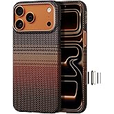 pitaka for iPhone 17 Pro Max Case 6.9" with Camera Control Button, Compatible with MagSafe, Ultra-Slim Case with Caseless Touch Feeling, 1500D Aramid Fiber Woven, Sunset