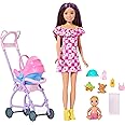 ​Barbie Skipper Babysitters Inc. Playset with Brunette Doll, Blonde Baby Doll, Stroller with Removable Car Seat & 7 Accessori