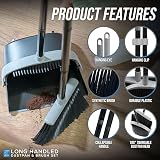 TDBS The Dustpan and Brush Store Long Handled Dustpan and Brush Set Black Grey view 4