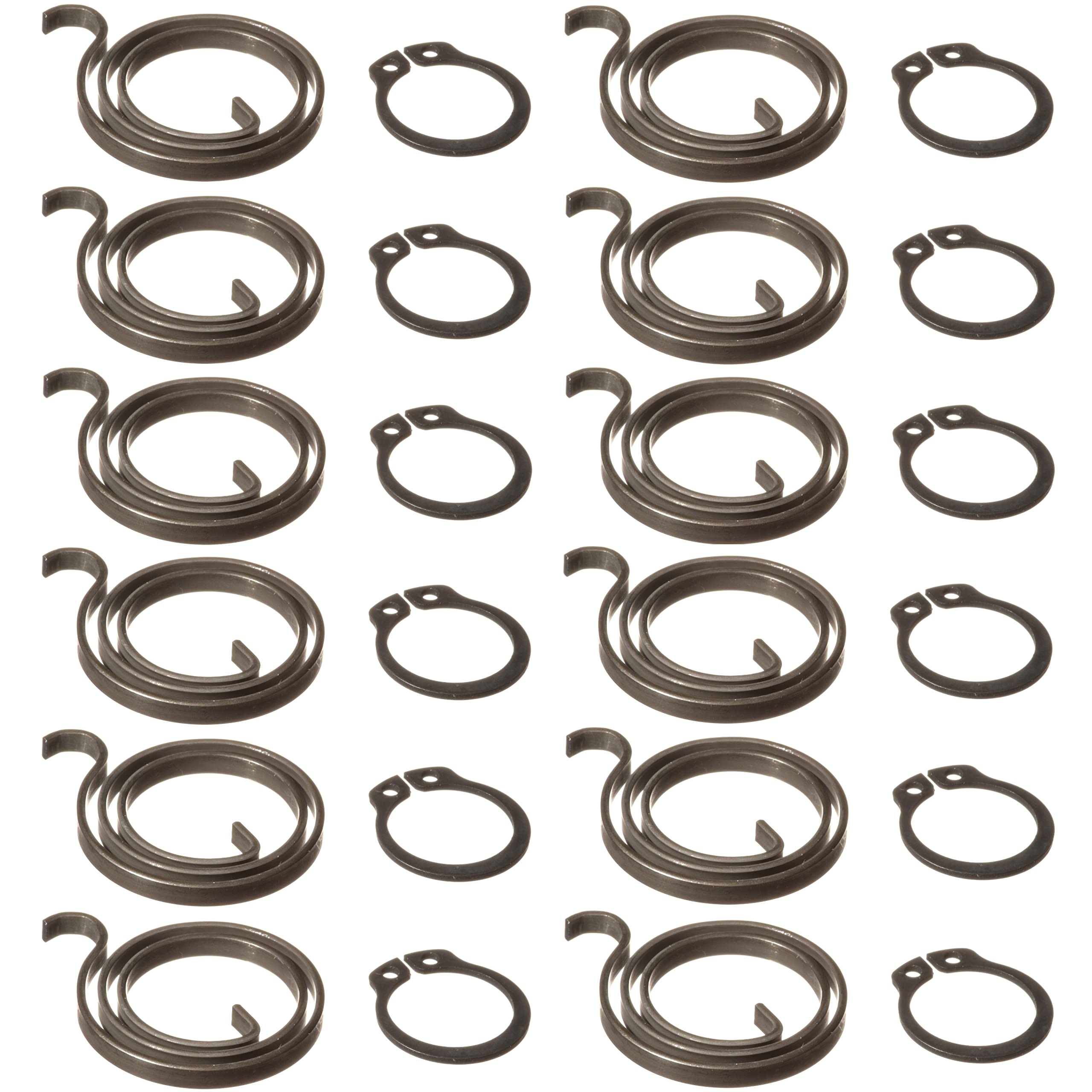 Northern DIY Door Handle Spring Replacement Repair Kit (Twelve 2.5-Turn, 3mm Thick coils Plus Twelve circlips)