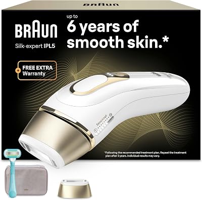 Silk·expert Pro 5 depilador de luz pulsada, PL5110, branco/dourado