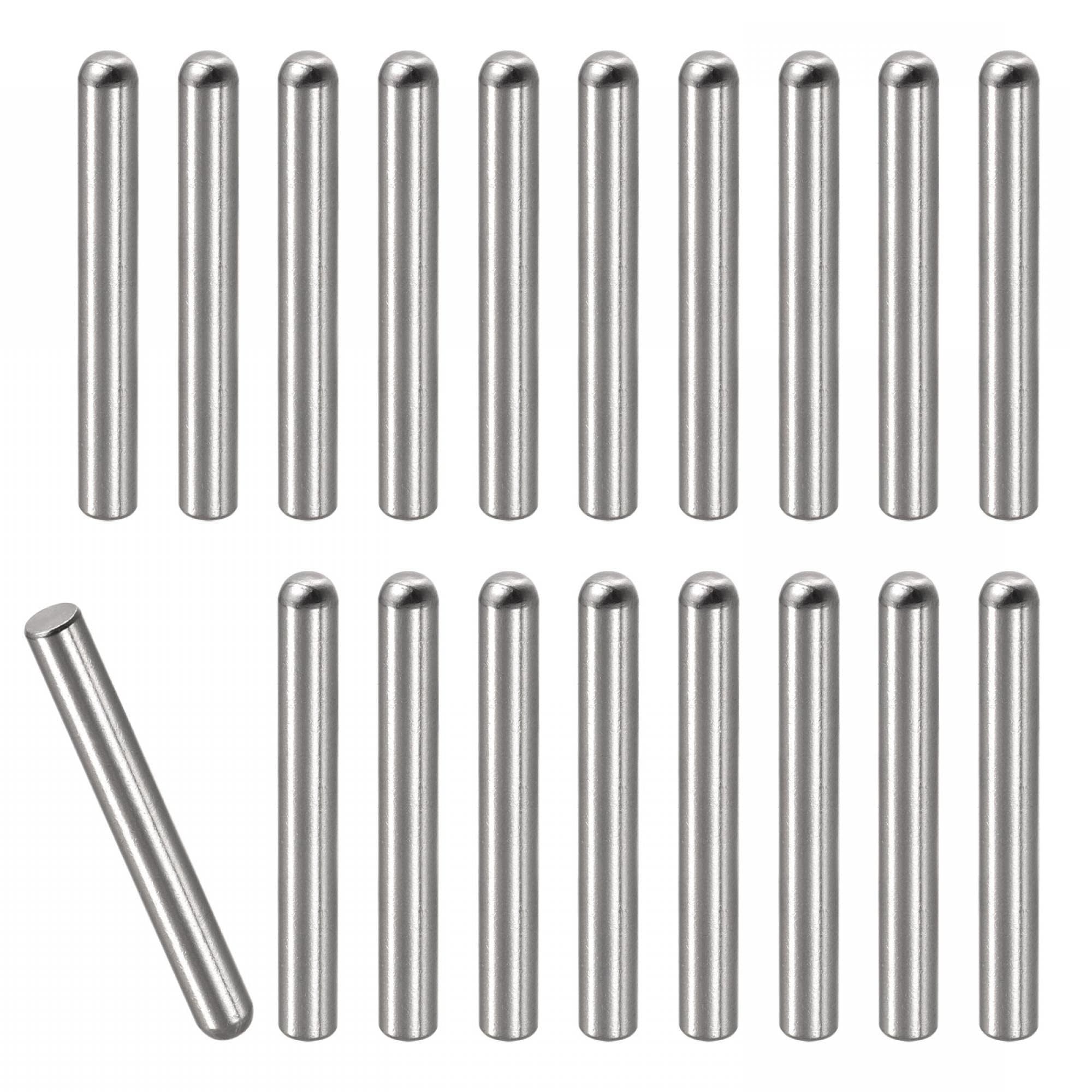 Unifizz 20Pcs 5 x 40mm Dowel Pin 304 Stainless Steel Round Head Flat Chamfered End Bunk Bed Pins Shelf Pegs Support Shelves Fasten Elements