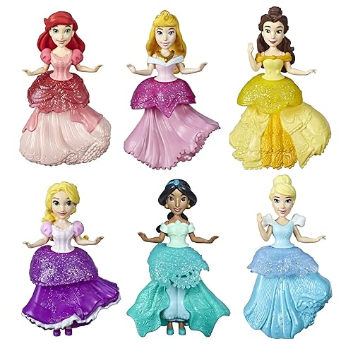 Disney Princess Collectible Dolls, Set of with Royal Clips
