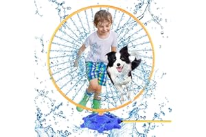 QOGELY Sprinkler for Kids, Toddler Outdoor Water Toys 3-5, with 46 Rotating Spray Nozzles, Summer Backyard Game, Outside Toys for Kids Ages 4-8, Birthday Gift Boys Girls