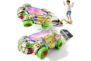 GARBO STAR Rocket Car Launcher for Kids,2 Race Car and 1 Pressure Launch Kit Outdoor Outside Backyard Toys Boy Birthday Gifts Set Toddler Games,Toy for Boys Girls Age 3 4 5 6 7 8 9 Years Old