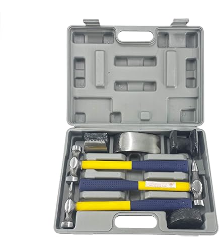 DAYUAN 7-Piece Auto Body Repair Tool Kit - Dent Removal Hammer & Dolly Set