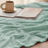 Bedsure Fleece Throw Blanket 150x200 Sage Green Microfibre Polyester view 4