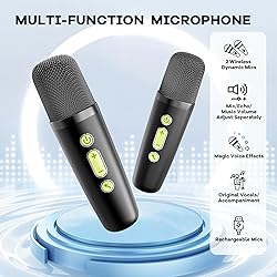 YLL Mini Karaoke Machine with 2 Wireless