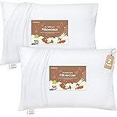 KeaBabies Muslin Toddler Pillowcase 13x18 Only – 2-Pack Organic Cotton Muslin Pillow Case for Kids, Girls, Boys, Small Travel Size Cover, Soft & Breathable Toddler Pillow Sold Separately (Soft White)