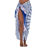 SHU-SHI Sarong Wraps for Women Long Beach Cover ups Pareo Bathing Suit Wrap Skirt Mandala Sarongs Coverup