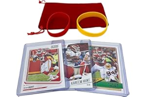 FRUZELG Kareem Hunt Football Cards (3) Assorted Bundle - Kansas City Chiefs Trading Card Gift Set