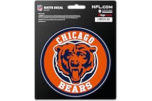 LOGO BRANDS Chicago Bears NFL Team Logo Vinyl Sticker–Officially Licensed Chicago Bears 4 Inch Heavy Duty Decal for Indoor or Outdoor–Use for Laptops, Coolers, & Notebooks–Show Your Bears Pride
