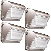 JC-LGL LED Wall Pack Light 120W 15600LM with Dusk to Dawn Photocell, 4 Pack | 100-277V, 0-10V Dimming, 5000K, Commercial LED Outdoor Wall Lights, Security Flood Light Fixture for Building, Parking Areas