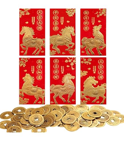18 Enveloppes Rouges Chinoises Nouvel An 2025 | Hong Bao Serpent Fête Printemps Mariage Cadeau