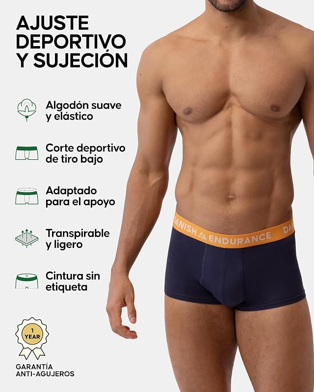 Cuecas Masculinas Multicoloridas, 6 Pack, XL